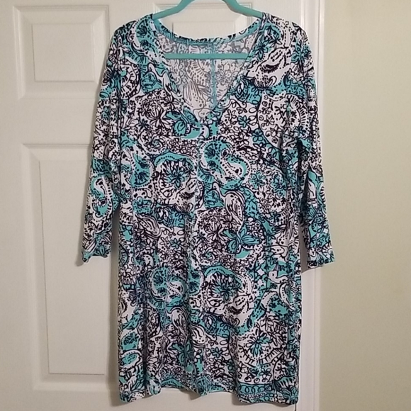 Lilly Pulitzer Juliet V-Neck T-Shirt Dress - Picture 1 of 4